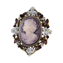 Zarte Cameo-Anstecknadel im Vintage-Stil für Kleider, Mäntel-2