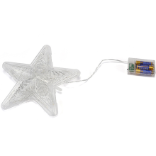 Enfeite clássico de estrela de Natal, conjunto versátil com luzes de tomada, para uso interno e externo, decoração elegante com luz branca