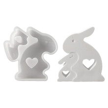 molde de silicona de una pieza, moldes de silicona para fundición, molde de fundición de conejo 3D, combinación creativa de moldes de fundición