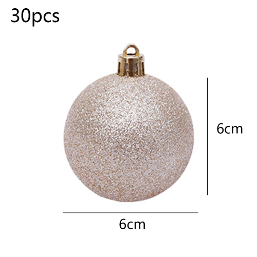 Timeless Christmas Tree Decorations, Shatterproof Clear Plastic Baubles with Embedded Sparkling Decorations 1