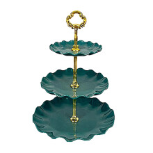 Reutilizable y lavable, almacenamiento decorativo de joyas, soporte de servicio escalonado con diseño hueco de múltiples capas para exhibición de