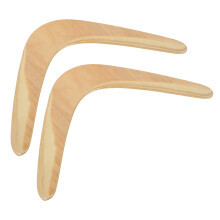 2Pcs Wooden Boomerang For Outdoor Throw And Catch Skill Game