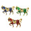 2pcs/3pcs Horse Shape Brooch Chic Decorative Collar Pin-S1 1