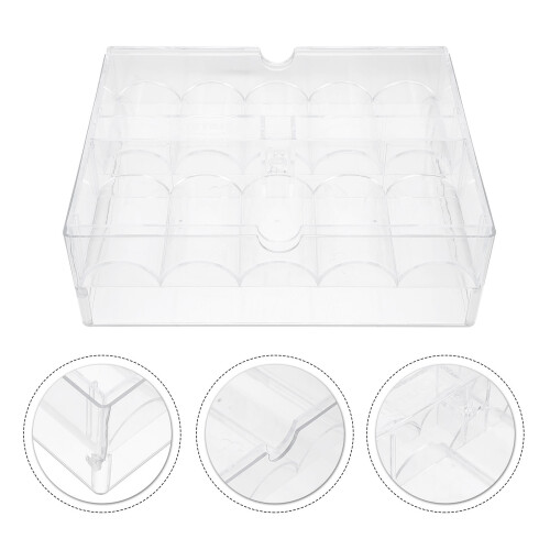 Clear Acrylic Poker Chip Tray Transparent Organizer 2