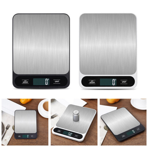 High Precise 1g Digital Kitchen Scale 5kg/10kg-White 10kg 1g 2