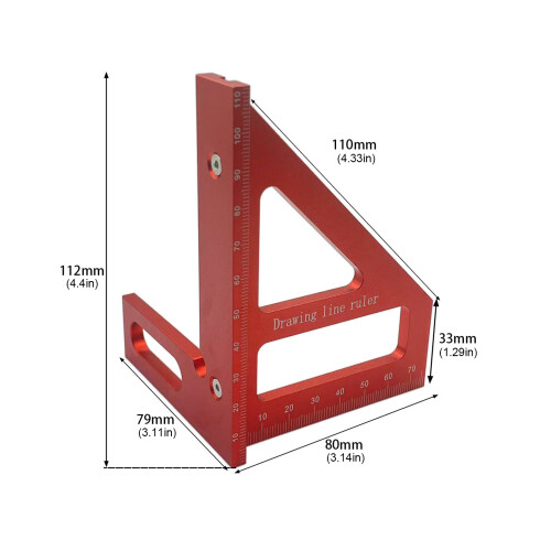 Triangular Layout Tool with Easy to Read Scale for Home-1 2