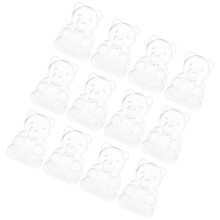 Pack of 12 Bear Shaped Candy Containers Sweets Holders-Clear