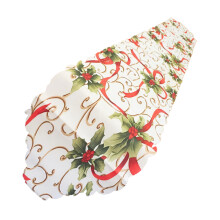 Bestickter Tischläufer mit Blumenmuster für die Tischdekoration, zarte Stickerei verleiht jedem Tisch eine strahlende Note, Design mit roten Blumen