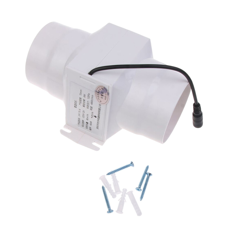 Energy Efficient 12V Exhaust Fan Low Noise Inline Duct Fan-6W-image-OPC-PNJJVD8-NEW