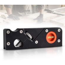Cepillo de chaflán para un acabado de bordes lisos, mini herramienta portátil para trabajar la madera con nivel de burbuja y mango ergonómico,