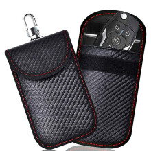 Bolsa com bloqueio de sinal RFID, capa antifurto com design compacto e conveniente, protetor de chaveiro Faraday, protetor de chave de carro,