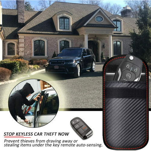 Bolsa com bloqueio de sinal RFID, capa antifurto com design compacto e conveniente, protetor de chaveiro Faraday, protetor de chave de carro, 1
