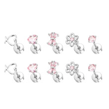 Cute Bowknot Butterfly Heart Flower Design Stud Earrings for