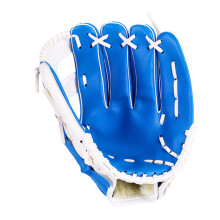 Baseball Glove Soft PU Leather Thickened Padding For Teen And Adult Professional Catching Blue
