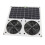 Διπλός ηλιακός ανεμιστήρας εξάτμισης Kit100W ηλιακό πάνελ με μεταλλικά 3