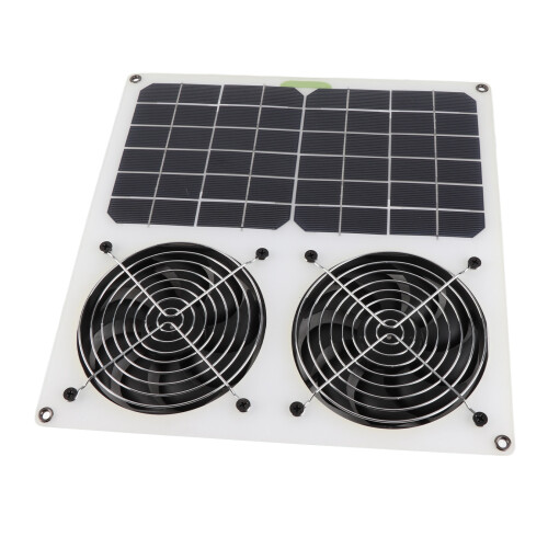 Διπλός ηλιακός ανεμιστήρας εξάτμισης Kit100W ηλιακό πάνελ με μεταλλικά 2