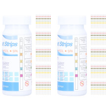 Präzise Schwimmbadpflege mit Multi-Parameter-Spa-Teststreifen, Poolchemikalien-Testset für Chlor, Brom, pH-Wert, Alkalität, Härte,