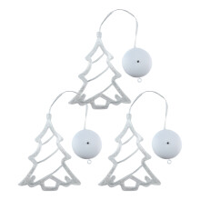 Sfeervolle kerstdecoratie, op batterijen werkende sterrenlampjes, warmwitte LED met zuignap voor ramen, timerfunctie voor een feestelijke sfeer