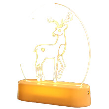 Luminária de mesa em acrílico, com excelente acabamento para decoração de mesa familiar, alimentada por bateria, fácil de montar e com alto