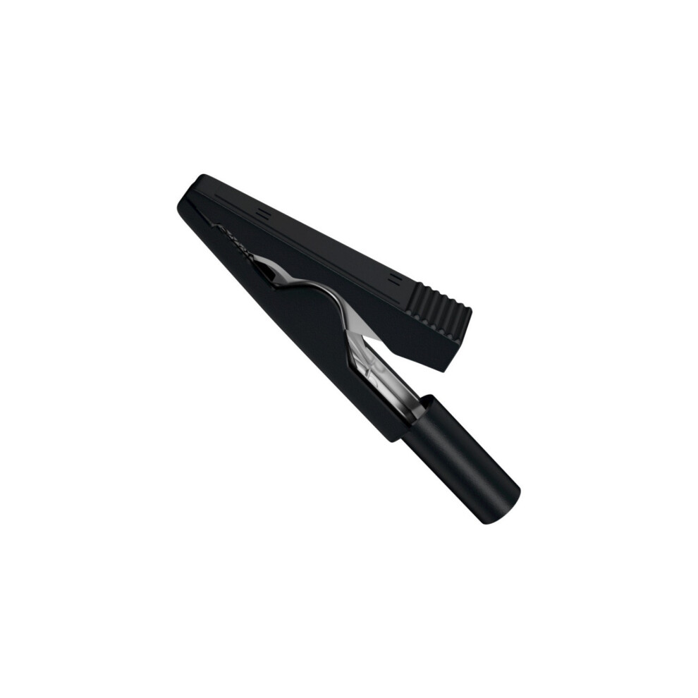 High Conductivity 2Mm 10A Alligator Clip Secure Grip-Black 7696000802992