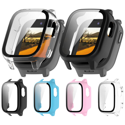 Clear Thin Cover Impact Resistant Watch Case for Watch-Pink 2