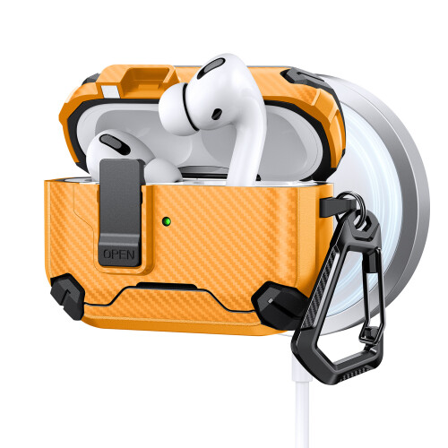 Wireless Charging Box For Pods 3rd Earhones Protective-Yellow