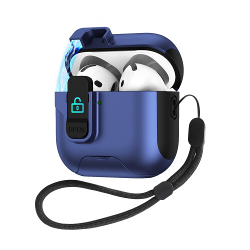 Portable Carrying Case With Detachable Wrist Strap-Navy Blue