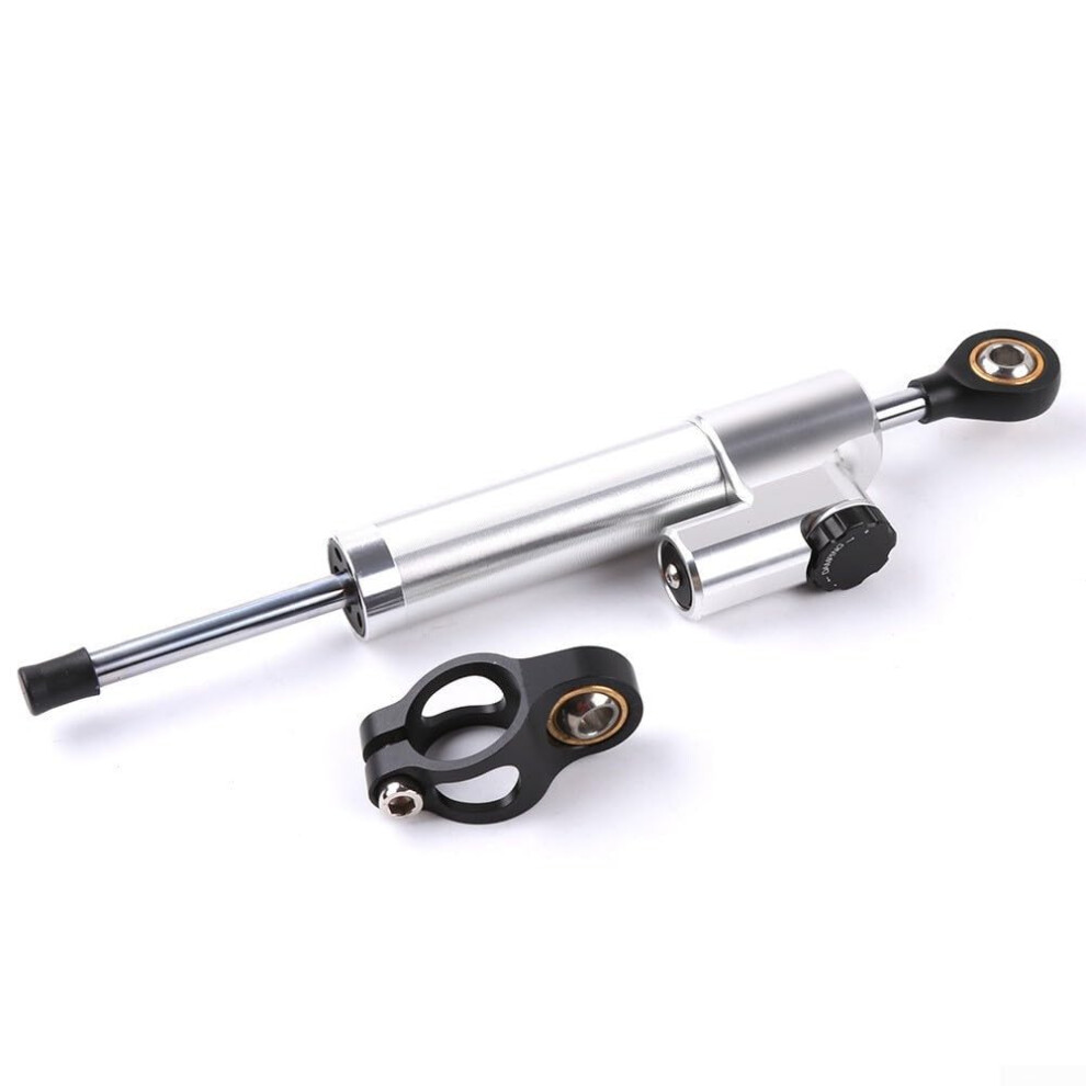 Motorcycle Steering Stabilizer Damper Bracket Mount 256Mm Handlebar Stability Steel Gold Silver Black/Red/Blue 9323874371887
