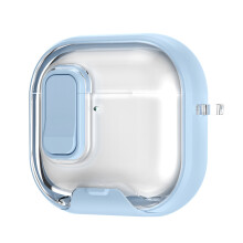 Snap Open Earphone Cover With Auto- Light Blue