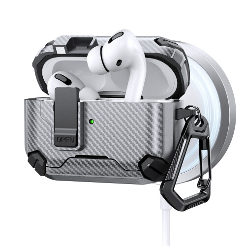 Wireless Charging Box For Pods 3rd Protective Case Anti-Gray
