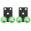 2Pcs Green Metal Sliding Wardrobe Door Rollers Silent Smooth Glide 1