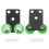 2Pcs Green Metal Sliding Wardrobe Door Rollers Silent Smooth Glide 8