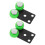 2Pcs Green Metal Sliding Wardrobe Door Rollers Silent Smooth Glide 11