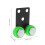 2Pcs Green Metal Sliding Wardrobe Door Rollers Silent Smooth Glide 3