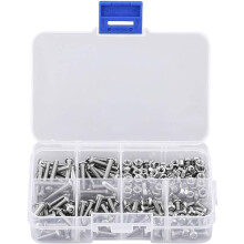 High Efficiency Fixtures, Anti-Rust 304 Stainless Steel Pan Head Machine Screws with Spring Washers and Hex Nuts, Comprehensive Assortment Kit for Diy