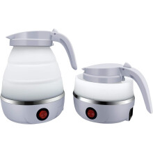 Prête pour les voyages : Bouilloire électrique pliable améliorée, ébullition rapide, idéale pour les aventuriers et les nomades (600 ml)