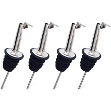 Versatore professionale in acciaio inox, versatore antiruggine con design anti-perdita per bottiglie di liquore, include valvola autochiudente per
