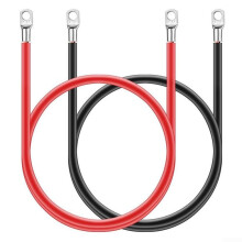 2PCS 50cm Battery Jumper Cables with Secure Crocodile Clips M8 12V for Car Boat Solar
