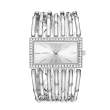 Trendy Ladies Bracelet Watch Quartz Square Dial Silver One Size Wristband EU/US Compatible