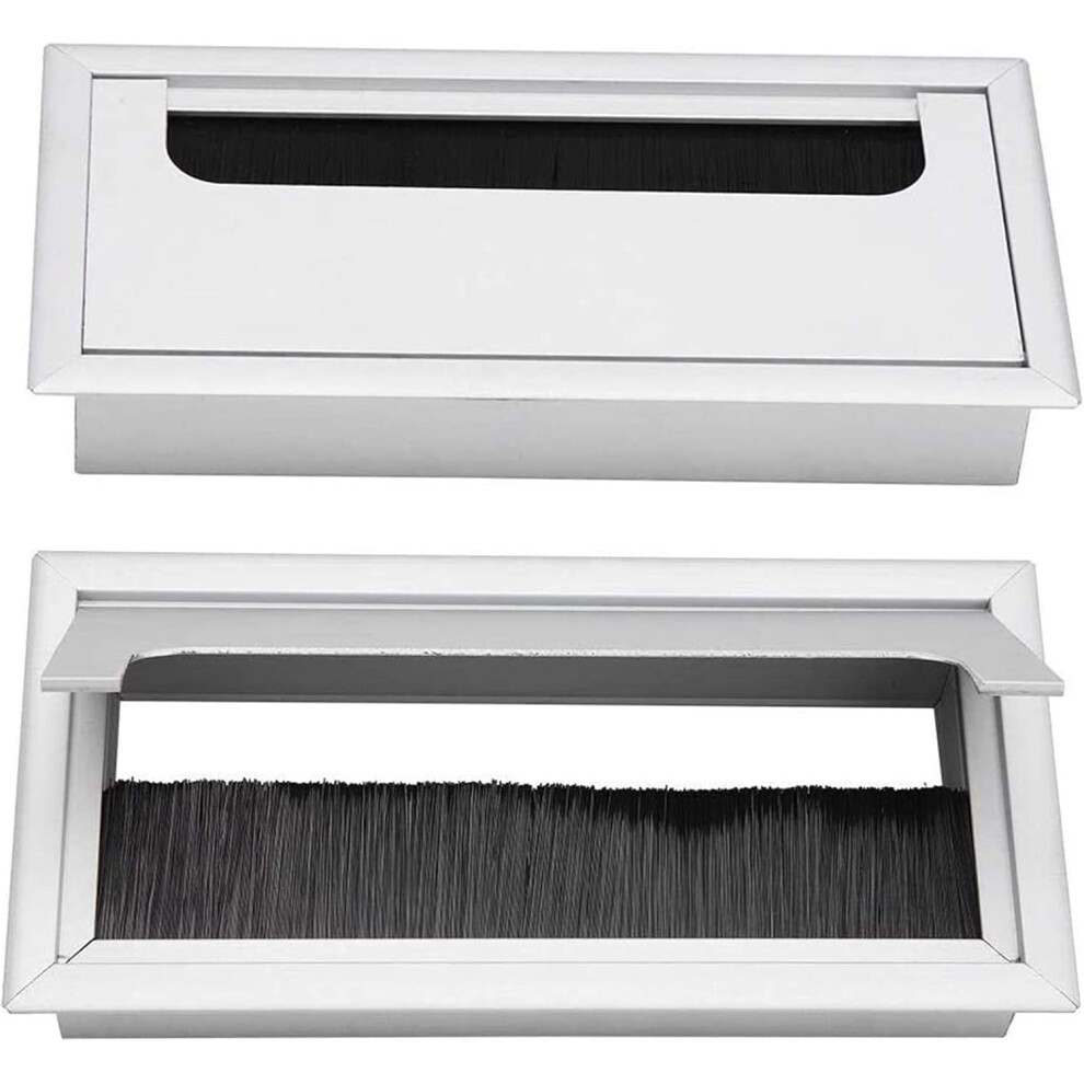 Rectangle Wire Cable Grommet For Entertainment Systems, Fast Installation With Brush For Enhanced Cable Protection, Promote A Neat And Tidy Look 9198585594289