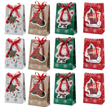 Scatole regalo pieghevoli, scatole in carta kraft atossica per decorazioni natalizie, scatole di carta resistenti adatte a regali di piccole e medie