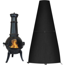 Chiminea-suojapatio, ulkotulisijan suoja, kestävä kangas, vedenpitävä, seisova ulkotulisijan puolustaja, säänkestävä