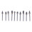 10-teiliges Rotationsfeile-Set aus 6