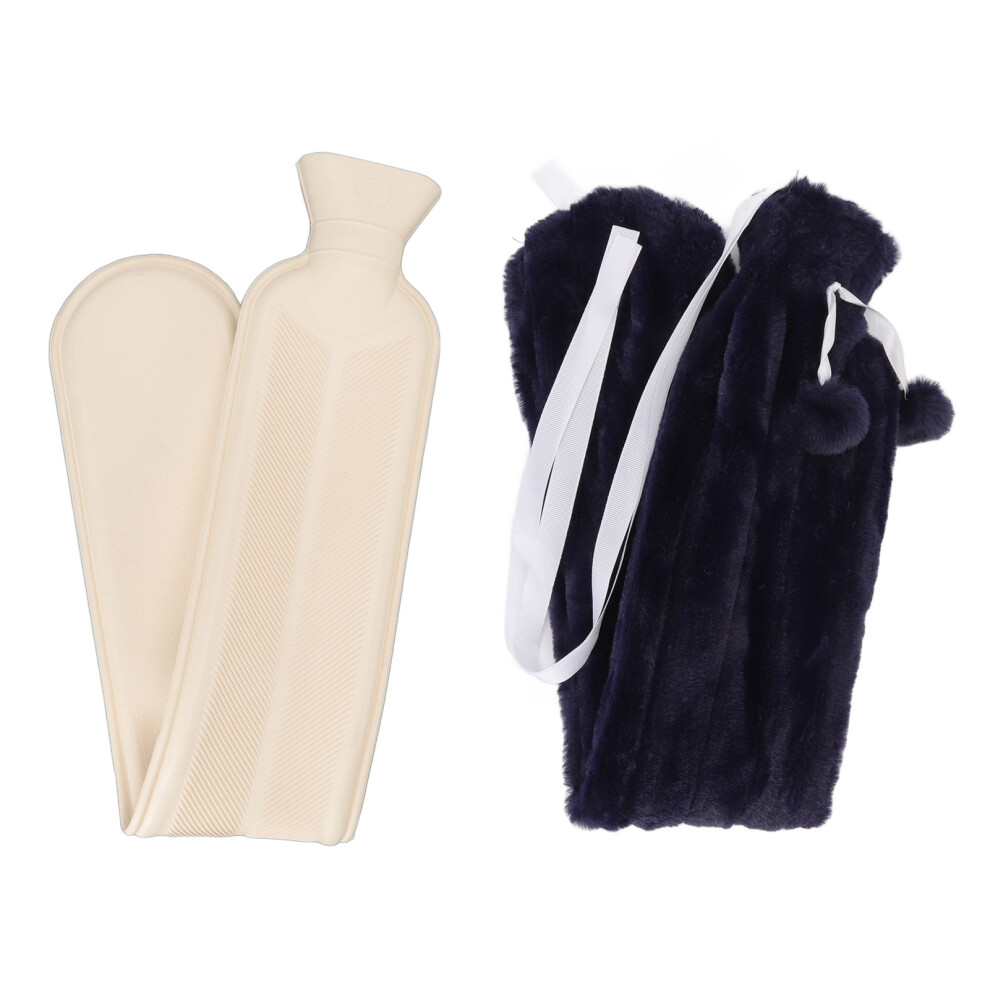 Comforting Warmth, Durable Rubber Hot Water Bottle, Leak-Proof Lid & Safe Usage, Soft Fluffy Cover for Cozy Relaxation, Extra Long & Large Capacity fo