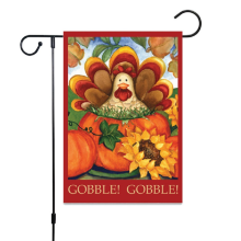 Bandeira de Ação de Graças, Decoração Sazonal para Exterior, Dupla Face, em Juta, com Estampa Xadrez Búfalo, para Varanda e Jardim.