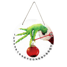 Calendário do Advento Festivo de Natal, Decorações de Natal para Pendurar com Materiais de Alta Qualidade, Impermeável e com Estilo Rústico para