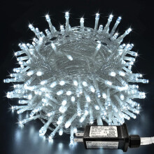 200 LED kirkaslankainen jouluvalosarja, sisä- ja ulkokäyttöön, koristeellinen, 8 tilaa, laajennettava, muistitoiminto, turvapistoke (66 jalkaa)