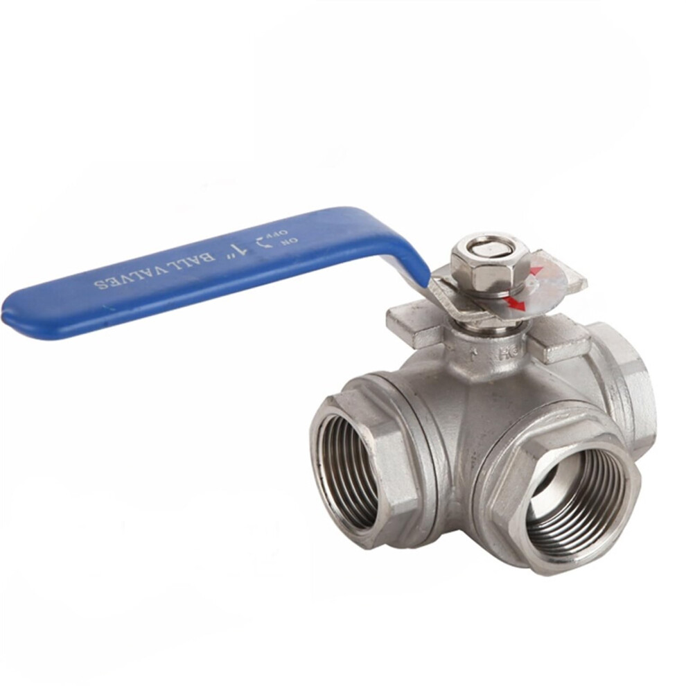 Three Way Ball Valve Stainless Steel 304, Threaded, 1/2 3/4 1 2 Inch, Ttype Ltype, Dn15dn50, 1 Pcs 9105992731664