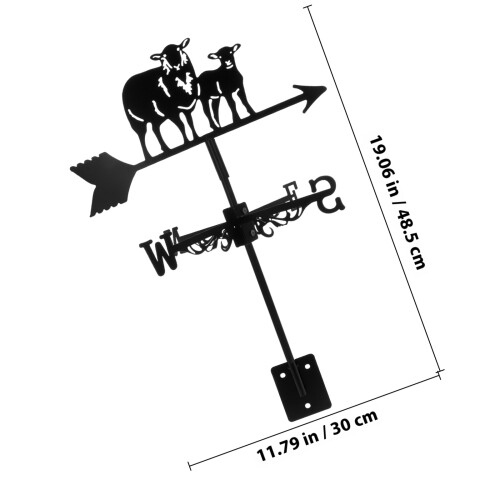 Eisen Windfahne Wetterstation Gartendekoration 1