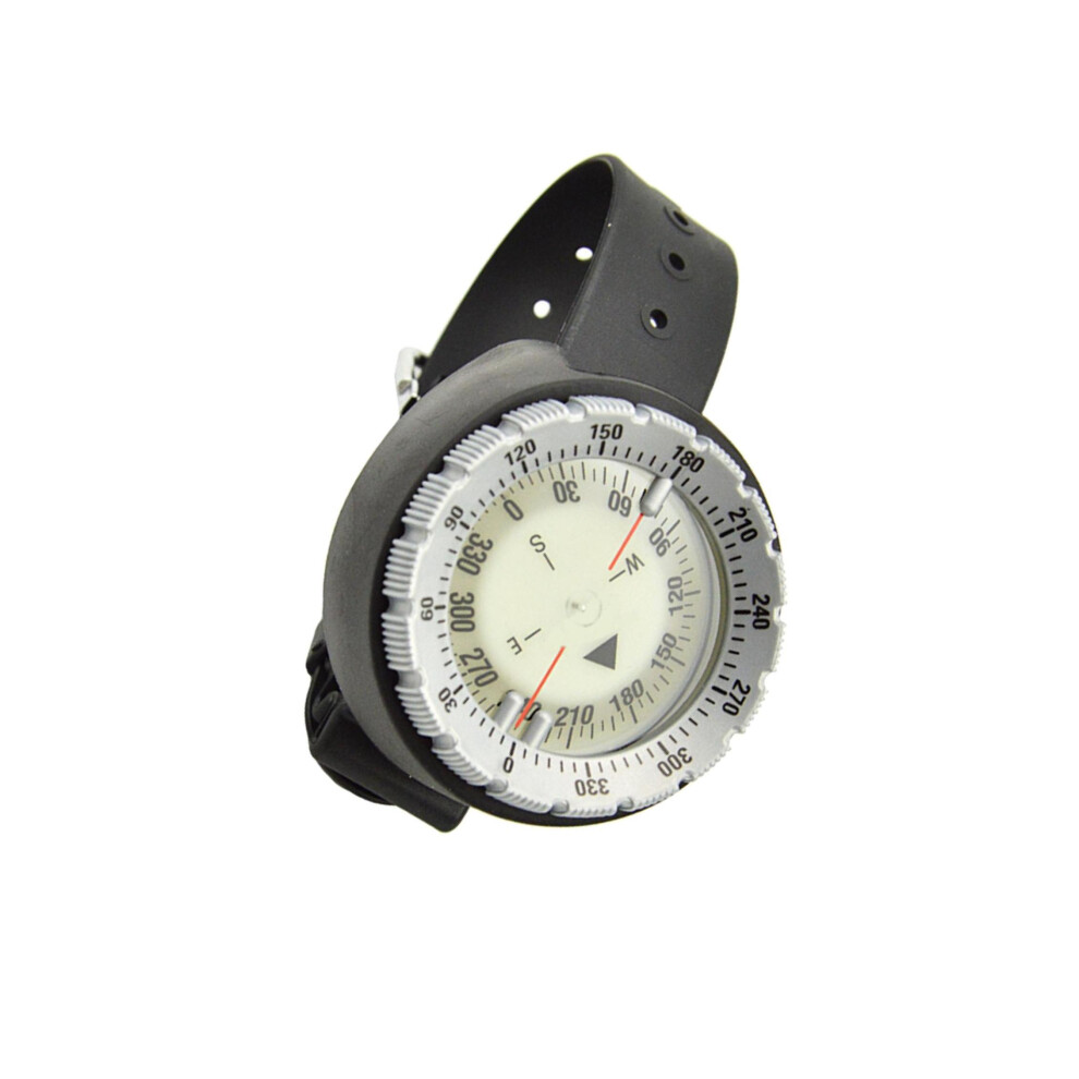 Dark Underwater Compass Gauge With Glow-In Pointer For Diving And